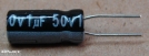 1uF, 50V, elektrolit kondenzátor