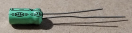 1uF, 63V, elektrolit kondenzátor
