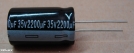 2200uF, 35V, elektrolit kondenzátor