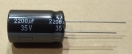 2200uF, 35V, LOW ESR, elektrolit kondenzátor