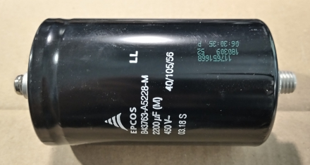 2200uF, 450V, elektrolit kondenzáto