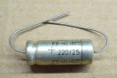 220uF, 25V, LL, axiális elektrolit kondenzátor