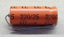 220uF, 25V, LL, elektrolit kondenzátor