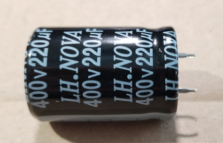 220uF, 400V, elektrolit kondenzátor