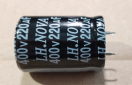 220uF, 400V, elektrolit kondenzátor