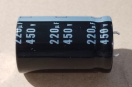 220uF, 450V, elektrolit kondenzátor