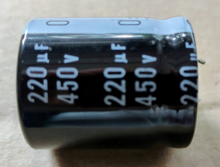 220uF, 450V, elektrolit kondenzátor