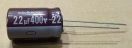 22uF, 400V, HIGH RIPPLE, elektrolit kondenzátor