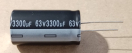 3300uF, 63V, elektrolit kondenzátor