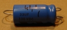 33uF, 100V, axiális, elektrolit kondenzátor