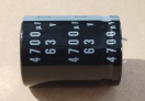 4700uF, 63V, elektrolit kondenzátor