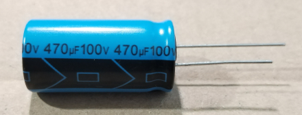 470uF, 100V, elektrolit kondenzátor