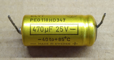 470uF, 25V, LL, elektrolit kondenzátor