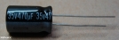 470uF, 35V, elektrolit kondenzátor