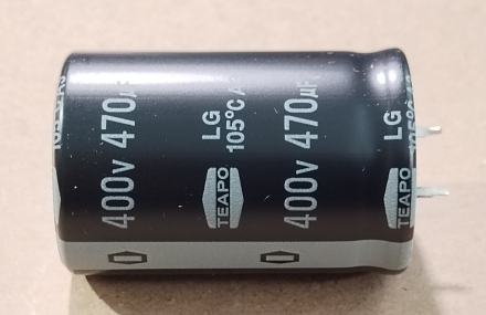 470uF, 400V, elektrolit kondenzátor