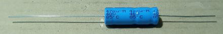 470uF, 40V, axiális elektrolit kondenzátor