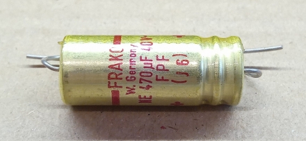 470uF, 40V, axiális elektrolit kondenzátor