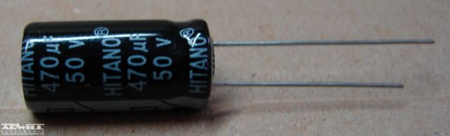 470uF, 50V, elektrolit kondenzátor