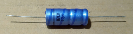 10uF, 350V, LL, axiális elektrolit kondenzátor