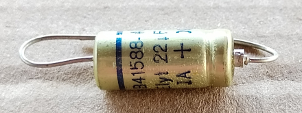 22uF, 40V, LL, axiális elektrolit kondenzátor