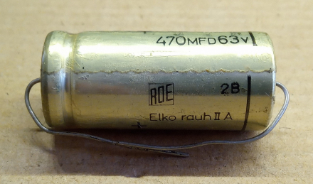 470uF, 63V, LL, axiális elektrolit kondenzátor