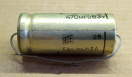 470uF, 63V, LL, axiális elektrolit kondenzátor
