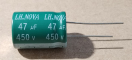 47uF, 450V, LL, elektrolit kondenzátor