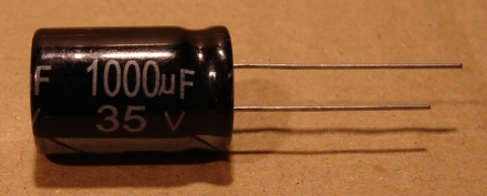 1000uF, 35V, elektrolit kondenzátor