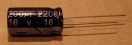 2200uF, 16V, elektrolit kondenzátor