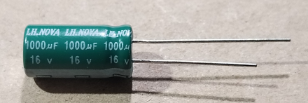 1000uF, 16V, LOW ESR, elektrolit kondenzátor