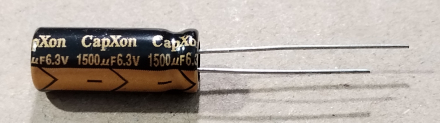 1500uF, 6,3V, LOW ESR, elektrolit kondenzátor