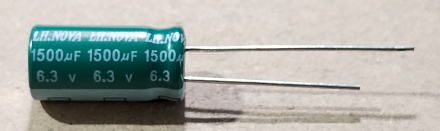 1500uF, 6,3V, LOW ESR, elektrolit kondenzátor