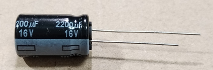 2200uF, 16V, LOW ESR, elektrolit kondenzátor