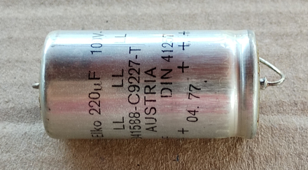 220uF, 100V, LL, LOW ESR, elektrolit kondenzátor
