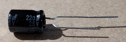 220uF, 25V, LOW ESR, elektrolit kondenzátor