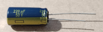 220uF, 50V, LOW ESR, elektrolit kondenzátor