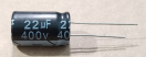 22uF, 400V, LOW ESR, elektrolit kondenzátor