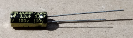 3,3uF, 100V, LOW ESR, elektrolit kondenzátor