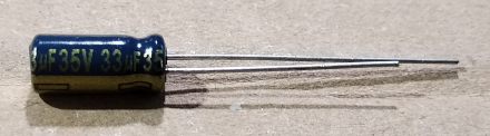 33uF, 35V, LOW ESR, elektrolit kondenzátor