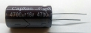 4700uF, 16V, LOW ESR, elektrolit kondenzátor