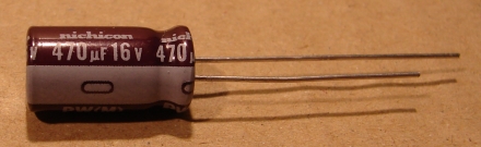 470uF, 16V, LOW ESR, elektrolit kondenzátor