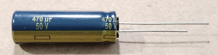 470uF, 50V, LOW ESR, elektrolit kondenzátor