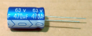 470uF, 63V, LOW ESR, elektrolit kondenzátor