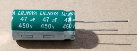 47uF, 450V, LOW ESR, elektrolit kondenzátor