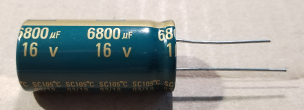 6800uF, 16V, LOW ESR, elektrolit kondenzátor