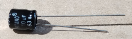 10uF, 63V, SUBMINI, elektrolit kondenzátor