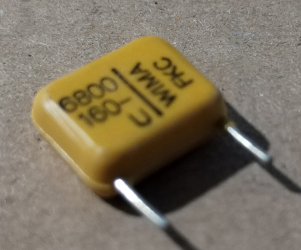 6,8nF, 160V, kondenzátor