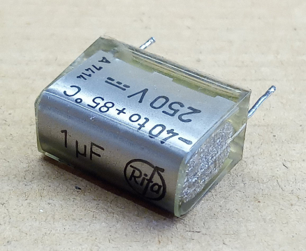 1uF, 250V, kondenzátor