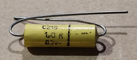 1uF, 63V, kondenzátor
