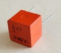 47uF, 40V, tantál kondenzátor